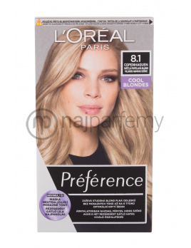 L'Oréal Paris Préférence 8,1 Copenhaguen, Cool Blondes, Farba na vlasy 60ml