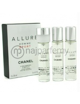 Chanel Allure Homme Sport, Toaletná voda 3x20ml - náplně