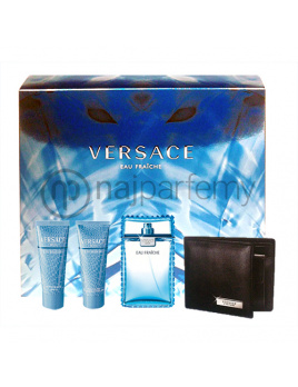 Versace Man Eau Fraiche, Edt 100ml + 50ml sprchový gel + 50ml balzám po holení + penaženka