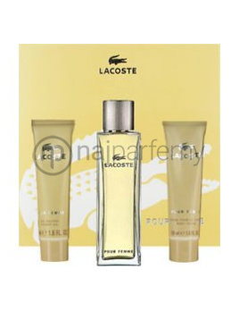 Lacoste Pour Femme, Edp 50ml + 50ml tělový krém + 50ml sprchový gel