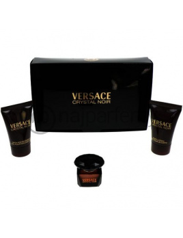 Versace Crystal Noir, Edt 5ml + 25ml tělové mléko + 25ml sprchový gel