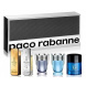 Paco Rabanne Special Travel Edition Individually Packed Set: EDT 1 Million 5ml + EDT 1 Million Lucky 5ml + EDT Invicturs 5ml + EDP Invictus Legend 5ml + EDT Pure XS For Him 6ml